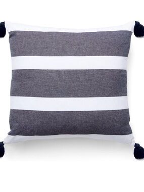 Rebecca Minkoff Striped Tassel Throw Pillow Color: Black/White Size: 20x20